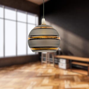 Handmade Glass Pendant Light: Modern Dining Illumination