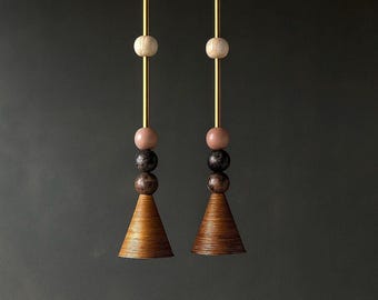 Marmor & Messing Pendelleuchte: Art Deco Kronleuchter-Beleuchtung