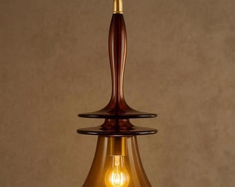 Hand Blown Glass Kitchen Island Chandelier: Modern Art Pendant Light