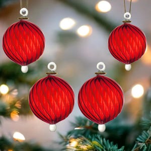 set da 4 o 8 o 12 ornamenti natalizi in vetro con colori personalizzati e bigliettino personalizzato ornamenti speciali in vetro soffiato rotondi