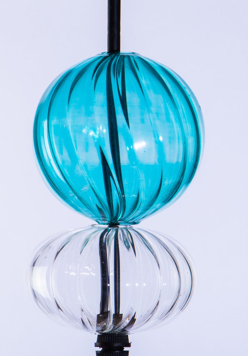 Art Glass 6 Inch Wide Pendant Lighting Handmade Glassblowing Etsy