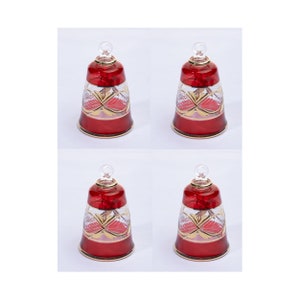 set van 4 of 8 of 12 glazen kerstklokornamenten met aangepaste kleuren en gepersonaliseerde kaart speciaal cadeau gegraveerde ornamenten bc-vorm