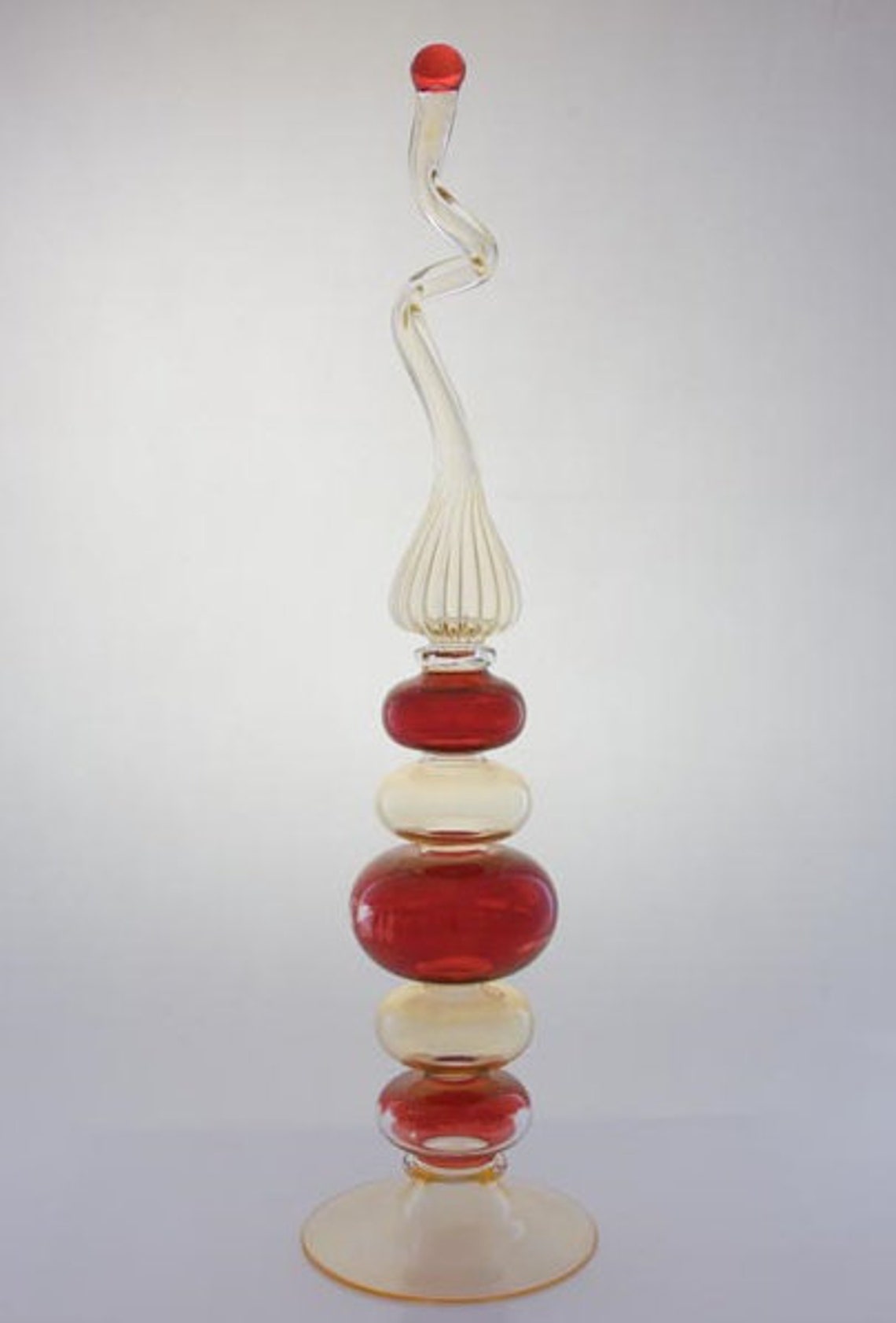 Christmas Tree Topper Ornament Vintage blown Glass Etsy