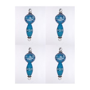 set di 4 o 8 o 12 ornamenti natalizi in vetro con colori personalizzati e biglietto personalizzato regalo speciale ornamenti incisi a forma di w
