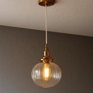 Blown Glass Ball Pendant Light: Modern Kitchen Island Lighting