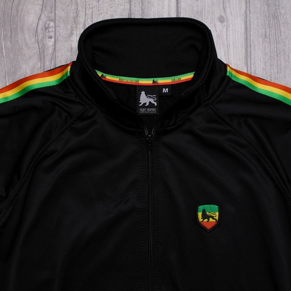 Striped Rasta Track Top Jacket the Lion of Judah Track Jacket - Etsy