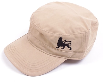 Army flat cap Lion of Judah | camel | Reggae music Rasta movement