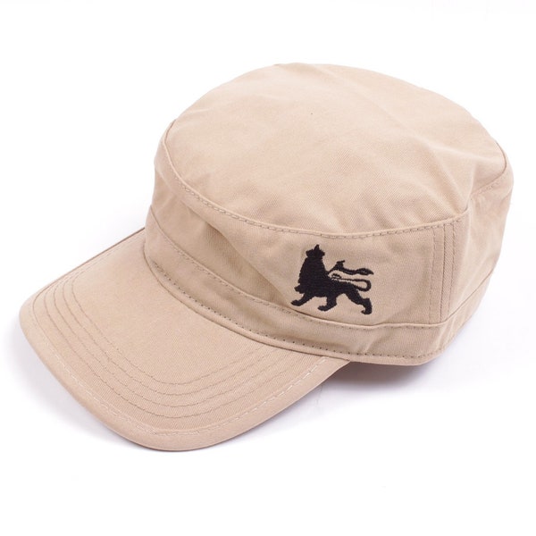 Army flat cap Lion of Judah | camel | Reggae music Rasta movement