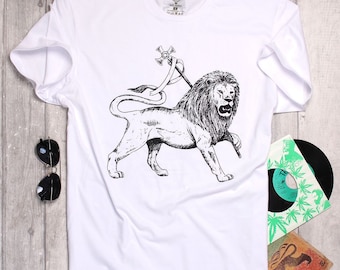 Tshirt inspired by Lion of Judah Roots Reggae, sound system, rasta