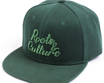 Casquette snapback verte Roots & Culture | Reggae Rastafari