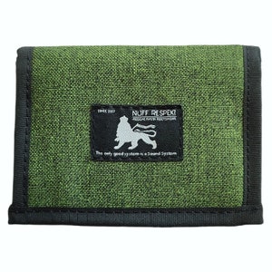 Wallet with Lion of Judah olive color version Reggae Rasta inspired