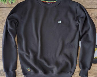 Rasta Lion of Judah Classic Black Crewneck Sweatshirt Reggae merch