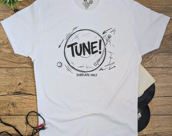 Tune! Dubplate Only T-Shirt | Vinyl Record DJ Tee | Turntable Shirt | Dub Reggae Music | Screen Printed Cotton Tee, unisex tee