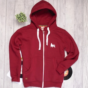 Lion of Judah Zip Hoodie, Rasta, Reggae Rootswear | DubLion.  Burgund