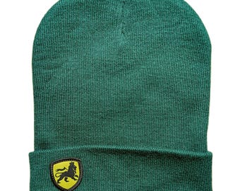 Winter Beanie Hat – Lion of Judah. Green color hat