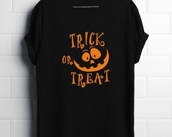 Trick or Treat, Halloween Kürbis T-Shirt, Lustiges T-Shirt, Unisex T-Shirt, Herren T-Shirt, Frauen T-Shirt