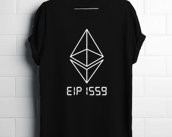 EIP 1559 T-Shirt, EIP 1559 Ethereum, Cryptocurrency Shirt, Ethereum T-Shirt, Hodler T-Shirt, HODL, Crypto Shirt, Ethereum Tee, Hodl T-Shirt