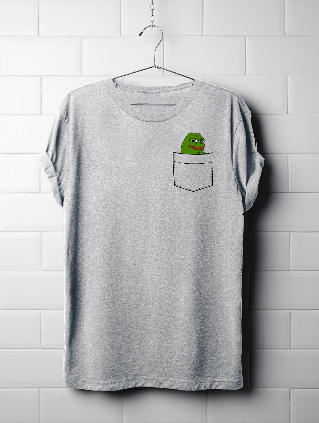 Pepe Meme Coin Frog Pocket Tee, Crypto, Meme Shirt, Internet Culture ...