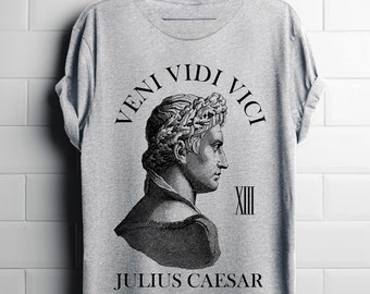 Veni Vidi Vici, Julius Caesar T-Shirt, Historic Phrase, Tee, Top, University, Gift T-Shirt, Unisex T-Shirt, Rome, Italy, Swag Shirt