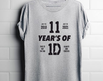 One Direction, One Direction 11th Anniversary T-Shirt, 11 Year's One Direction TShirt