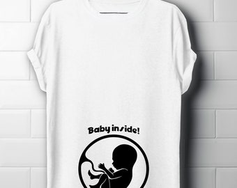 Baby inside T-Shirt, Pregnancy T-Shirt, Mom to be T-Shirt, Pregnancy Announcement Shirt, Pregnancy Reveal T-Shirt