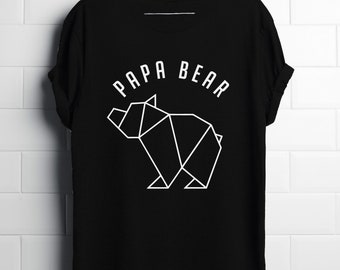 Bär Papa T-Shirt, Bär T-Shirt, Papa T-Shirt, Bär T-Shirt, Gist für Papa, Bester Papa, Papa Shirt, Origami T-Shirt, Origami Bär T-Shirt, Origami, T-Shirt