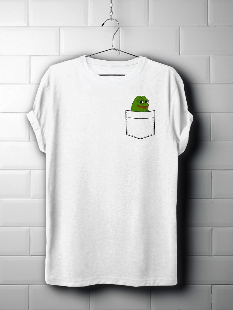 Pepe Meme Coin Frog Pocket Tee, Crypto, Meme Shirt, Internet Culture ...