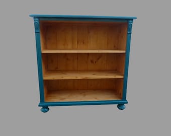 Bücherschrank Bücherregal Regal Schrank Landhaus Vintage rustikal antik shabby-chic Stil, Kreidefarbe