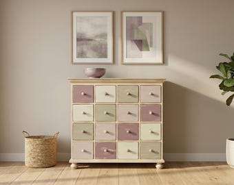 Schubladenkommode, Kommode, Schubladenschrank, Weichholzkommode, Unterschrank, Landhaus Vintage antik shabby-chic Stil