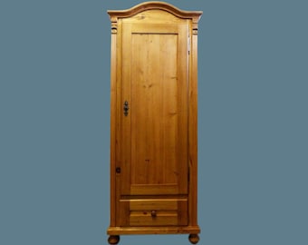 Schmaler Schrank Kleiderschrank Weichholz Weichholzschrank Bauernschrank Landhaus antik
