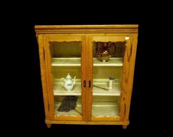 Biedermeier Aufsatz-Vitrine