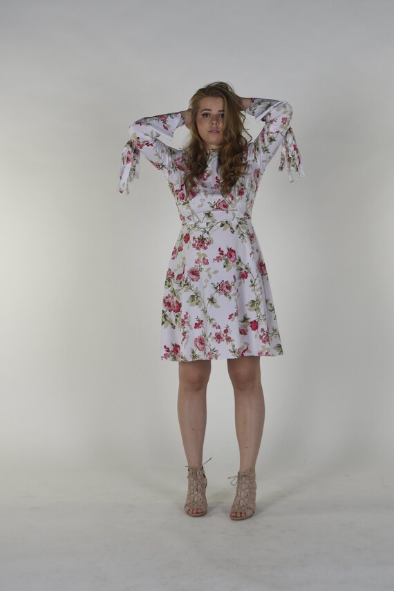 white floral sundress