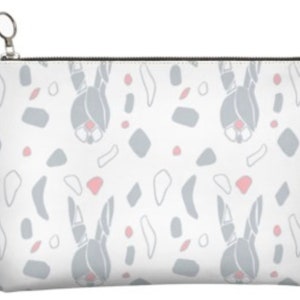 Abstract Rabbit Leather Clutch