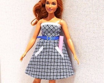 Doll dress 1:6 scale for curvy brb or mtm