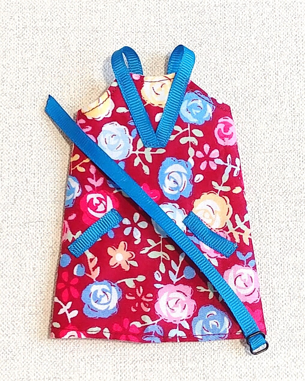 Floral apron dress for curvy brb doll - 1/6 scale cute summer fashion clothes