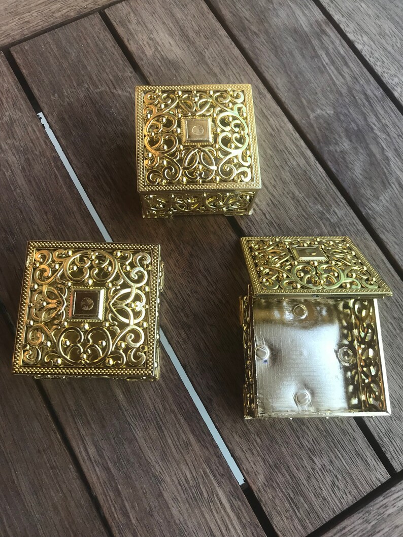 Wedding Gift Boxes Wedding Gifts for Guest Gold Wedding Etsy