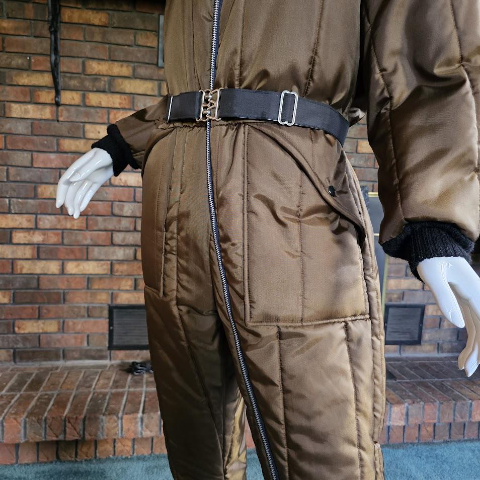 Vintage 70s Documented Sears Quilted Puffy Coveralls Work N