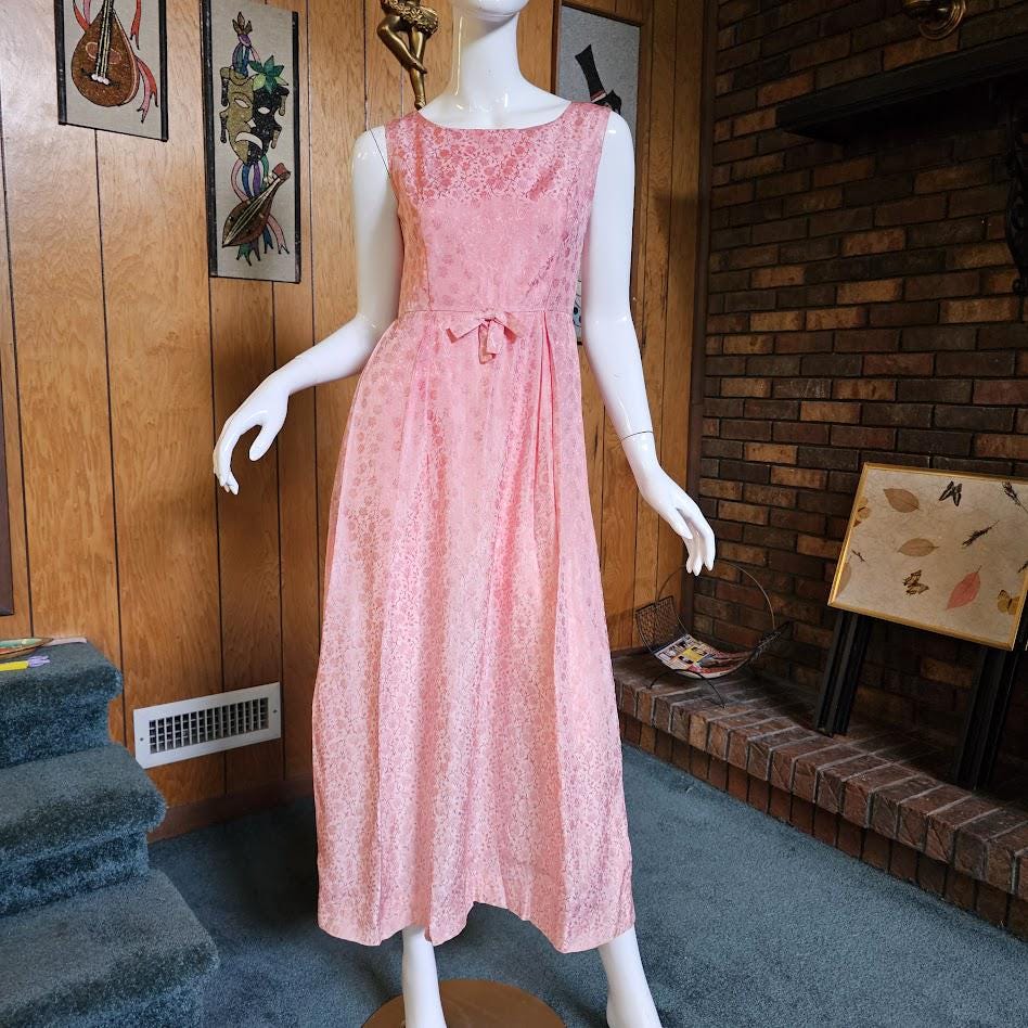 strapless open back dress 1960s Pink Drop Waist Dress  Cats Like Us