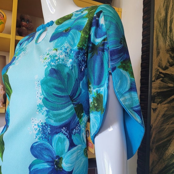 Vintage Hawaiian Pake Muu Kimono Slv Barkcloth El… - image 2