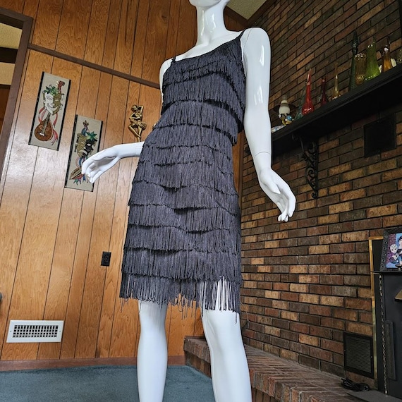 Vintage 50s 60s Black Fringe Go Go Shimmy Sheath Cocktail Party Wiggle Dress  S/M - Etsy