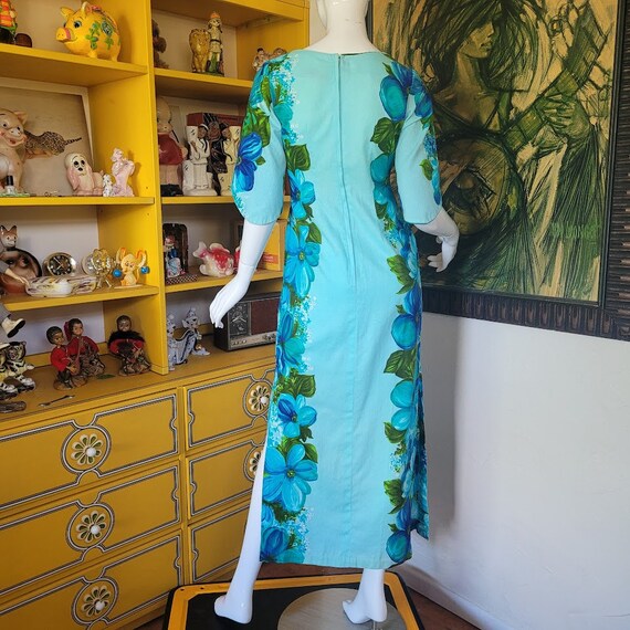 Vintage Hawaiian Pake Muu Kimono Slv Barkcloth El… - image 7