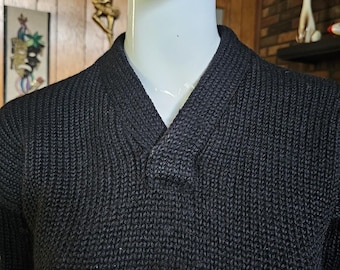 Vintage 20s 30s Orange R Patch Spalding Black Heavy Wool Letterman
