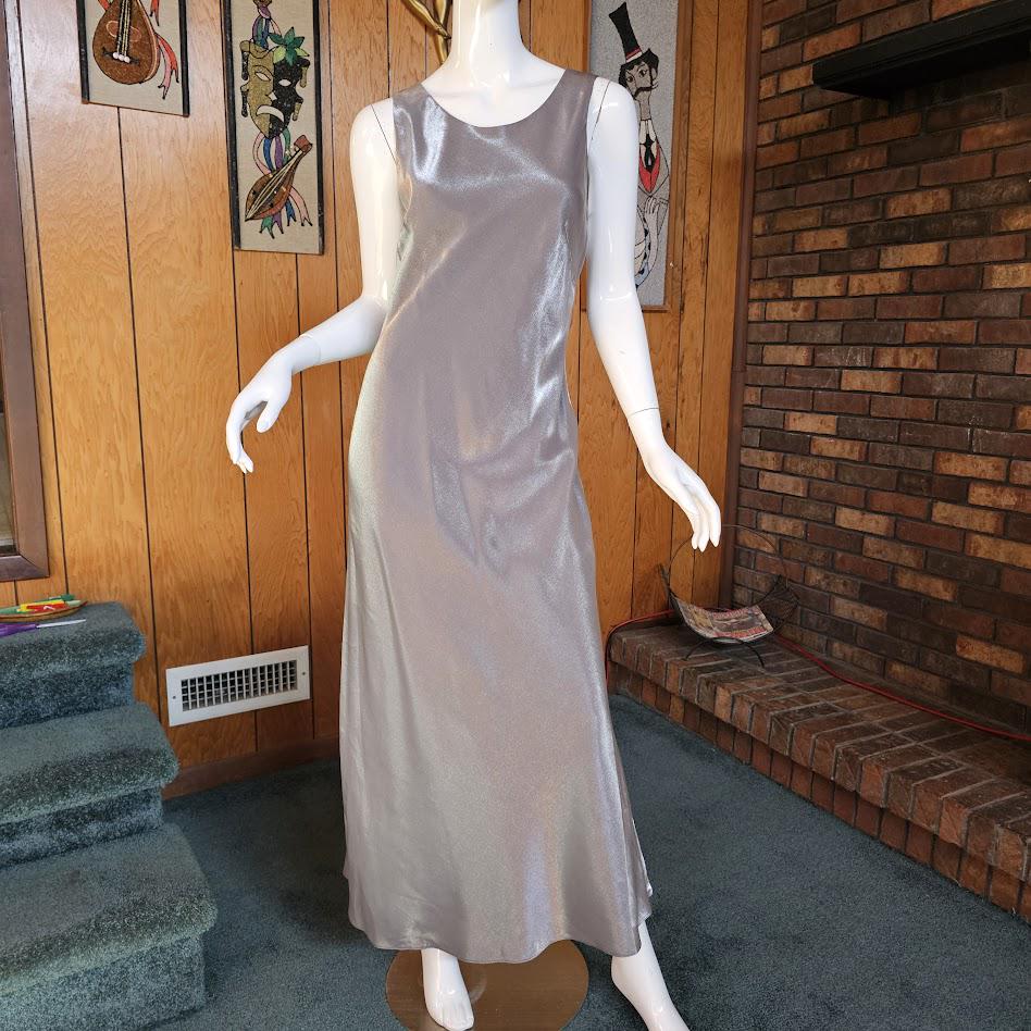 1930's backless dress 1930s Satin Bias Cut Gown