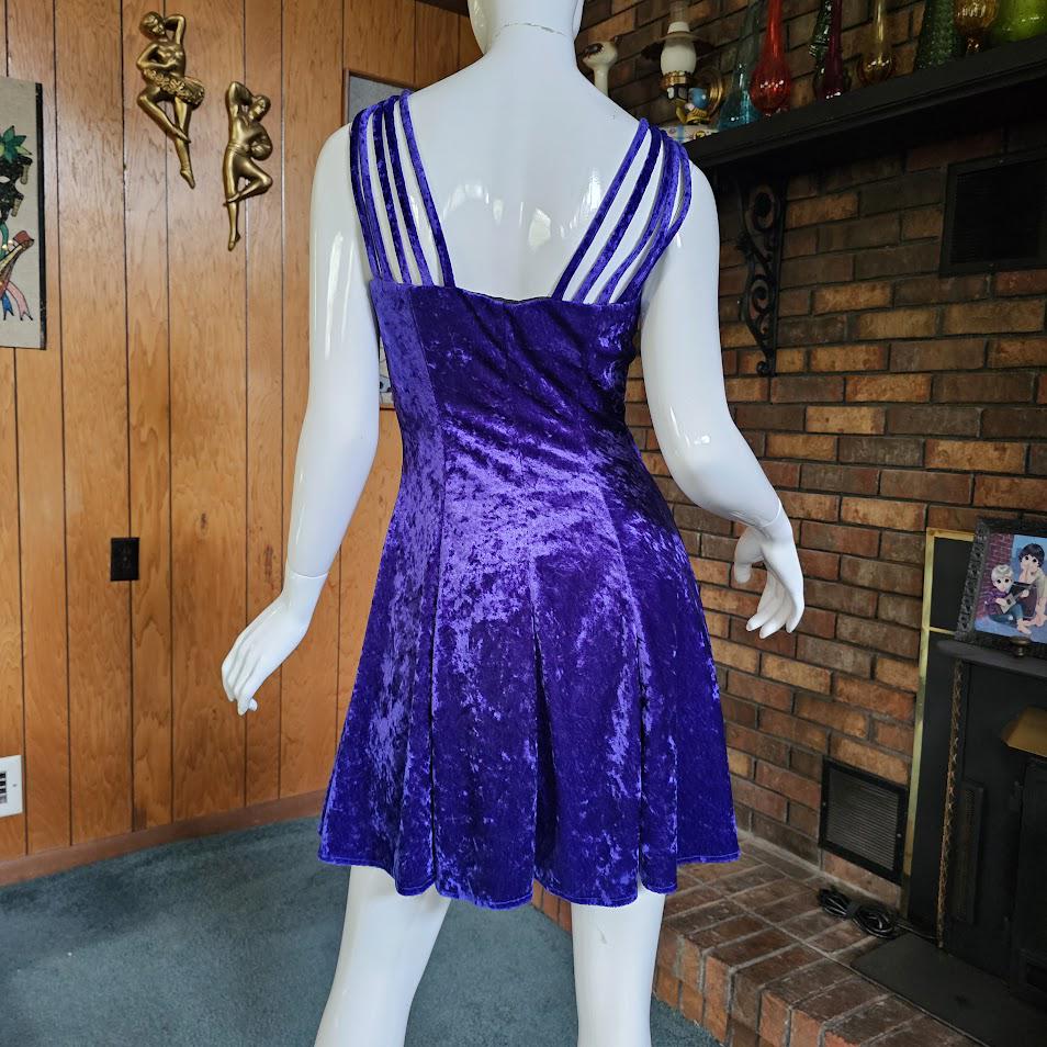 strapless open back dress Lavender Sequin Football Dress