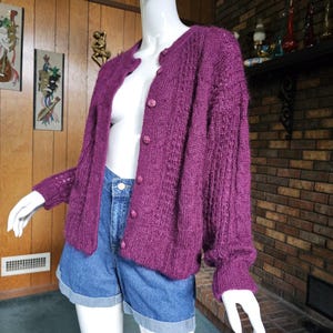 トップス Kurt Cobian mohair cardigan purple Jelado 'Cobain' Mohair Cardigan Purple – Clutch Cafe