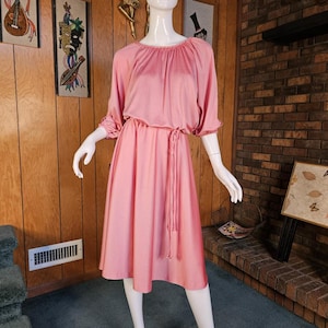 Vintage Pink Disco Dress - Etsy Vintage Pink Disco Dress - Etsy