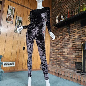 Mono gótico vintage de terciopelo negro, sin espalda, de terciopelo elástico, talla S/M
