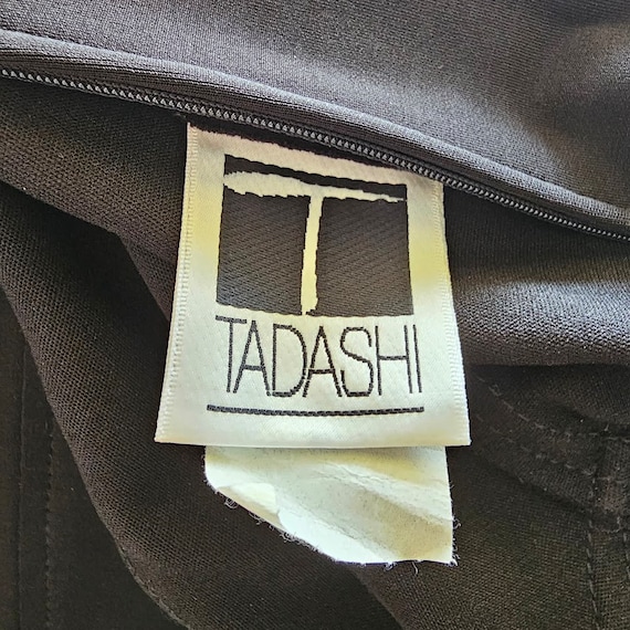 Vintage 90s Tadashi Shoji Bodycon Thigh High Slit… - image 10
