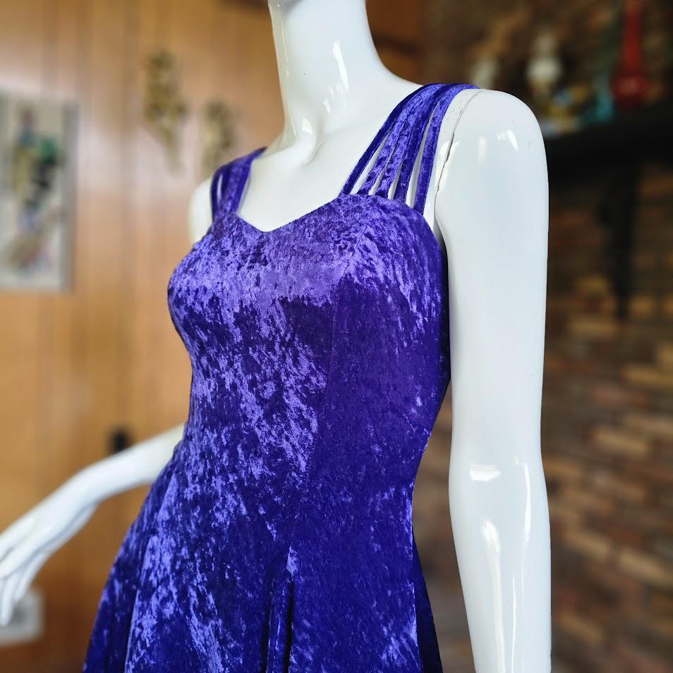 Vintage 90s Goth Dolly Purple Velvet Kinderwhore Punk Ballet Mini Swing  Dress XS/S - Etsy