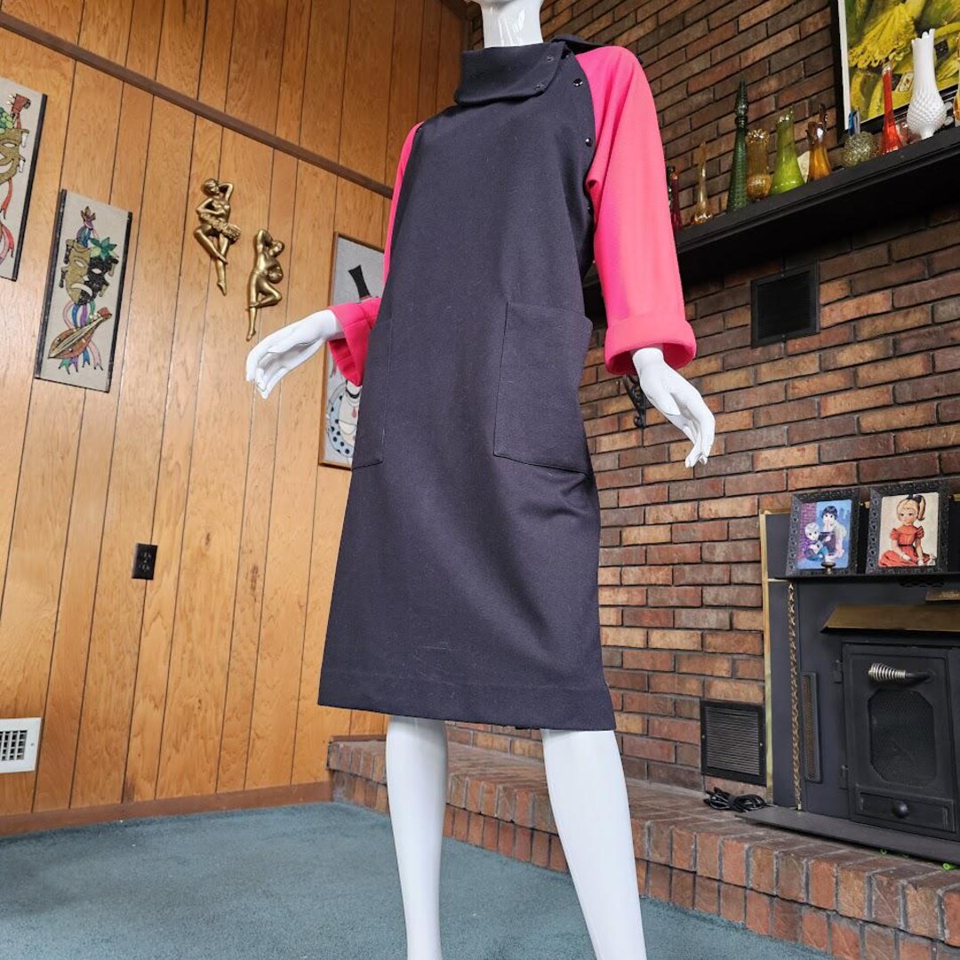 Vintage 80s New Wave Colorblock Avant Garde Turtleneck Cocoon Party ...